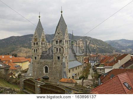 Parish Church of St. Bartholomew is an emblem of the city Friesach Carinthia Austria