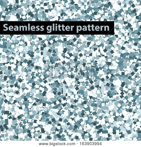 Vector seamless silver glitter texture checked pattern
