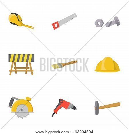 Build and repair set icons in cartoon design. Big collection of build and repair vector symbol stock illustration
