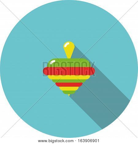 vector children icon color Toy Whirligig on a blue background