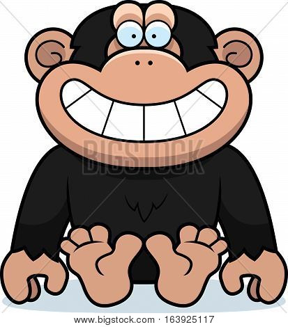 Cartoon Chimp Sitting