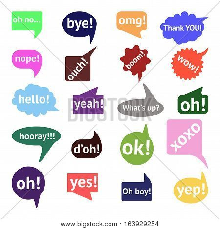Vector Speech Bubble Colorful Set