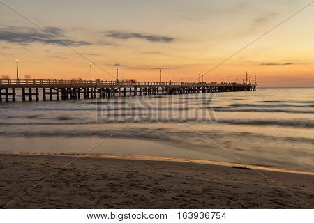 Forte Dei Marmi Pier View On Sunset
