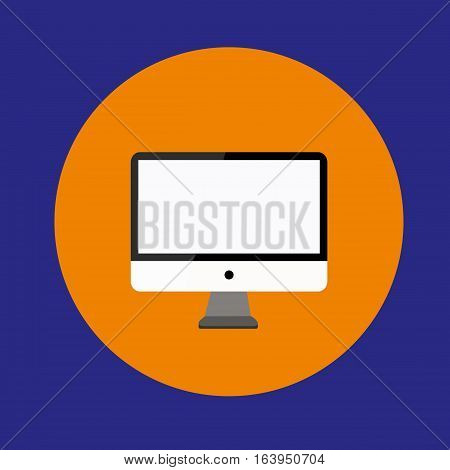 mono block series of personal computers. icon computer mono block flat