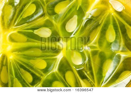 kiwano 과일 배경의 매크로 촬영