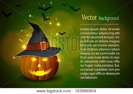 Vector Cute Happy Halloveen pattern design, pumpkin eyes and mouth.