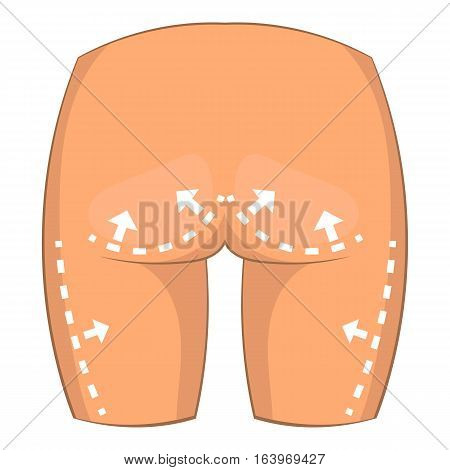 Back surgery correction icon. Cartoon illustration of body surgery correction vector icon for web design
