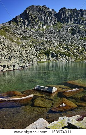 Landscape with Dzhano peak and Argirovo lake, Pirin Mountain, Bulgaria