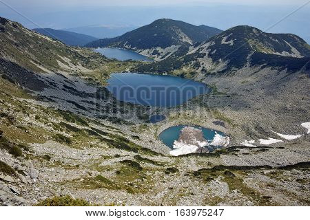 Amazing Panorama of Kremenski lakes, Pirin Mountain, Bulgaria