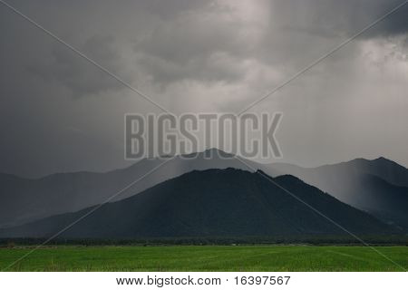 Wolkenbruch in Bergen