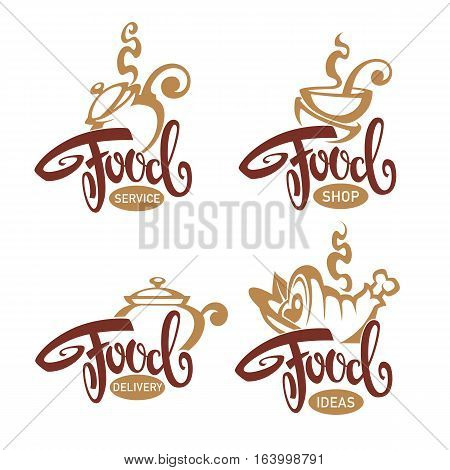 common food and everyday meal vector logo collection