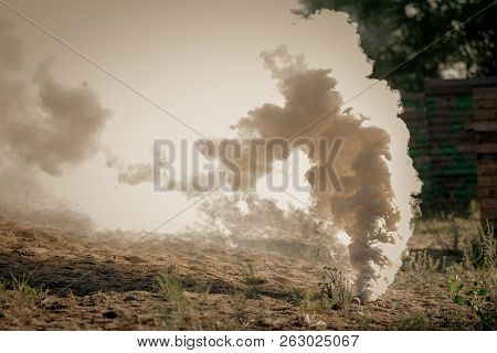 Smoke Grenade Explosion On Polygon During Lasertag Game