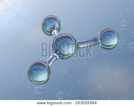 Illustration Of Molecule Model. 3D