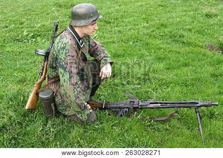 Sholokhovo, Moscow Reg./russia - May 5, 2018: Reconstruction Of One Of The Last Battles Of World War