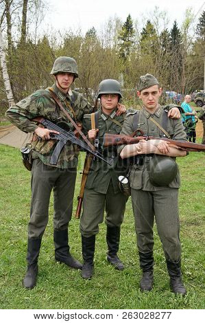 Sholokhovo, Moscow Reg./russia - May 5, 2018: Reconstruction Of One Of The Last Battles Of World War