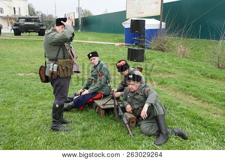Sholokhovo, Moscow Reg./russia - May 5, 2018: Reconstruction Of One Of The Last Battles Of World War