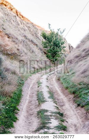 Image Of A Dirt Road In The Clay Mountains Of Stanislav
