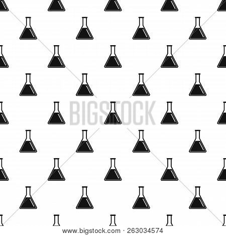 Test Tube With Oil Pattern Seamless In Simple Style Illustration