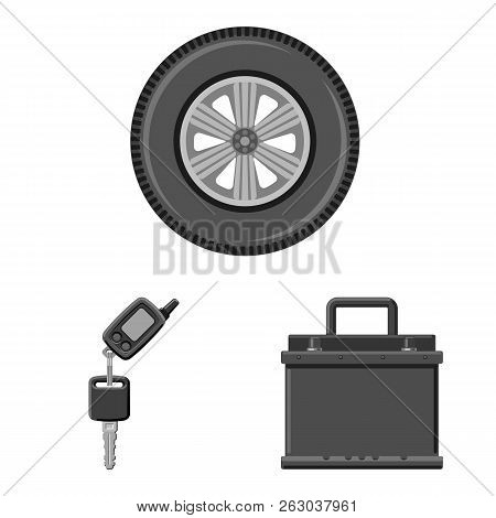 Vector Design Of Auto And Part Icon. Set Of Auto And Car Vector Icon For Stock.