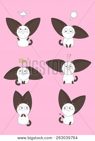 Vector Illustrations Six Characters With Different Emotions
