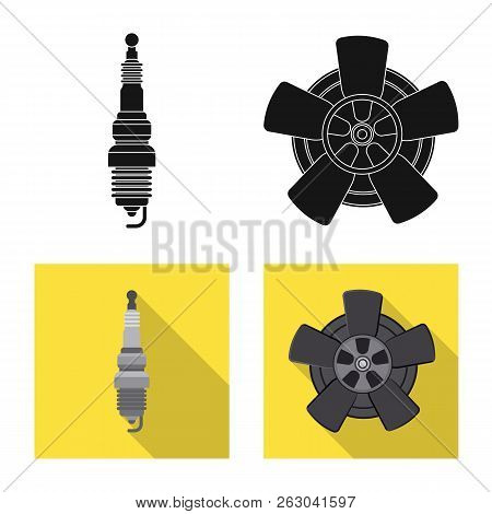 Vector Design Of Auto And Part Icon. Set Of Auto And Car Stock Vector Illustration.
