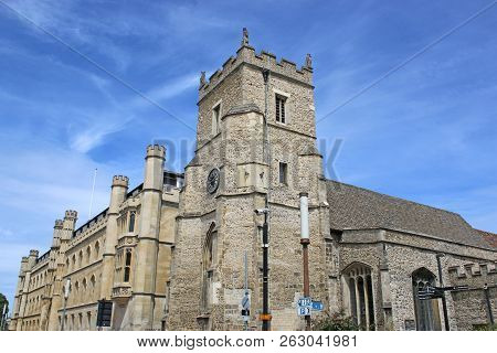 Exterior Of St Botolphs Church In Cambridge