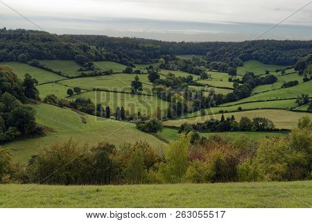 Waterley Bottom Viewed From Dursley Woods, Gloucestershire
