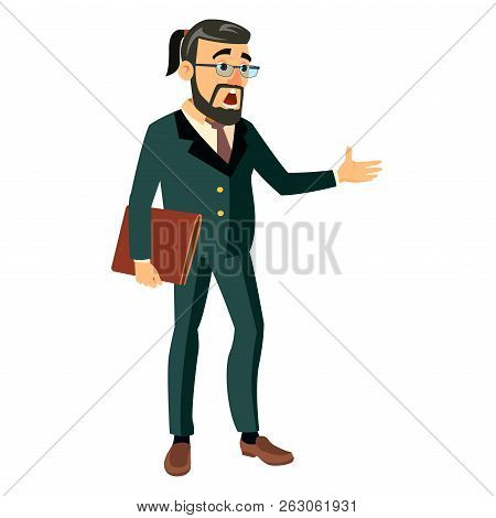 Boss Ceo Character Vector. It Startup Business Company. Body Tem