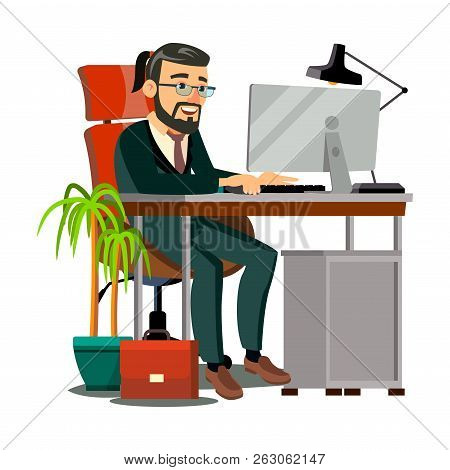 Boss Ceo Character Vector. It Startup Business Company. Body Tem