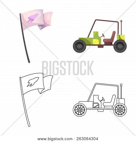 Isolated Object Of Mars And Space Symbol. Set Of Mars And Planet Vector Icon For Stock.