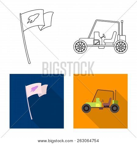 Vector Design Of Mars And Space Icon. Set Of Mars And Planet Stock Vector Illustration.