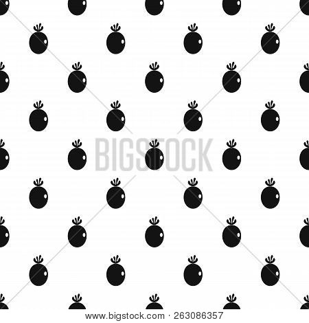 Feijoa Fruit Pattern Seamless In Simple Style Illustration
