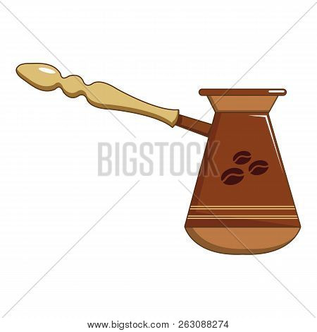 Brown Cezve Icon. Cartoon Illustration Of Brown Cezve Icon For Web