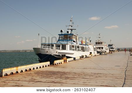 Odessa, South Of Ukraine, The Customs Area, July 10, 2018. Odessa Commercial Sea Port. Beautiful Yaс