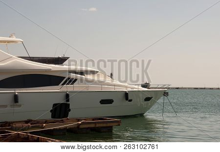 Odessa, South Of Ukraine, The Customs Area, July 10, 2018. Odessa Commercial Sea Port. Beautiful Yaс