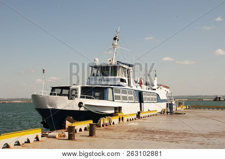 Odessa, South Of Ukraine, The Customs Area, July 10, 2018. Odessa Commercial Sea Port. Beautiful Yaс
