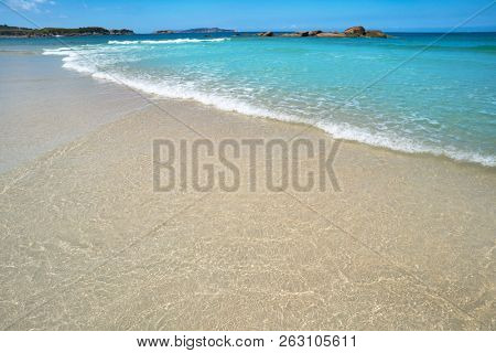 Espineiro Lanzada beach in Pontevedra of Galicia in Sanxenxo also Sanjenjo at Spain