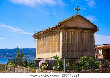 Horreo in Combarro Galician village of Pontevedra at Galicia Spain