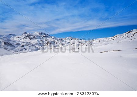 Formigal ski area in Huesca Pyrenees of Spain