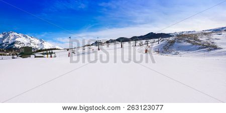 Formigal ski area in Huesca Pyrenees of Spain