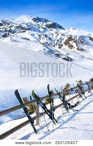 Formigal ski area in Huesca Pyrenees of Spain