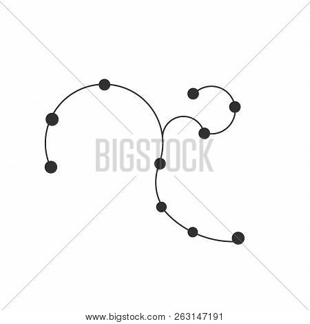 Lines Circle Pattern Letter Y. Contemporary Ornament. Vector Illustration