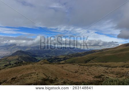 View From Ruca Pichincha Over Quito, Ecuador