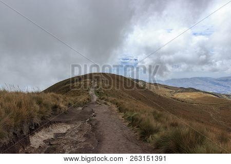 View From Ruca Pichincha Over Quito, Ecuador