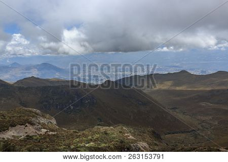 View From Ruca Pichincha Over Quito, Ecuador