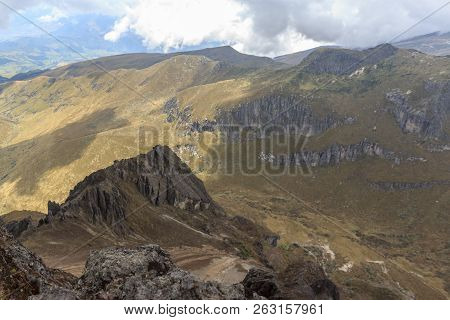 View From Ruca Pichincha Over Quito, Ecuador