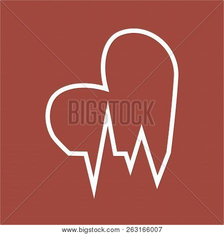 Art Design Health Medical Heartbeat Pulse. Vector Illustration