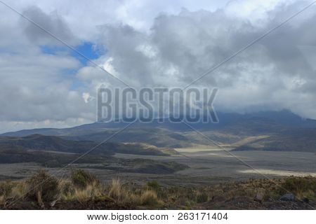 View On The Strato Vulcano Cotopaxi, Ecuador