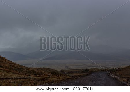 View On The Strato Vulcano Cotopaxi, Ecuador
