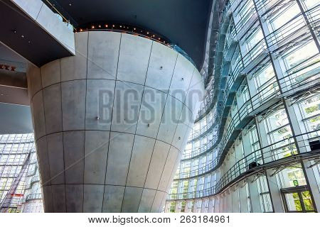 Tokyo, Japan - April 26 2018: The National Art Center In Roppongi - An Art Museum Displays Contempor